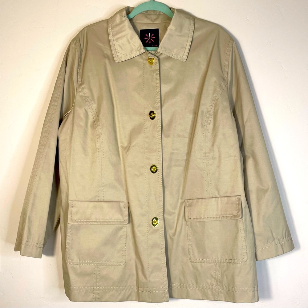Issac Mizrahi beige coat